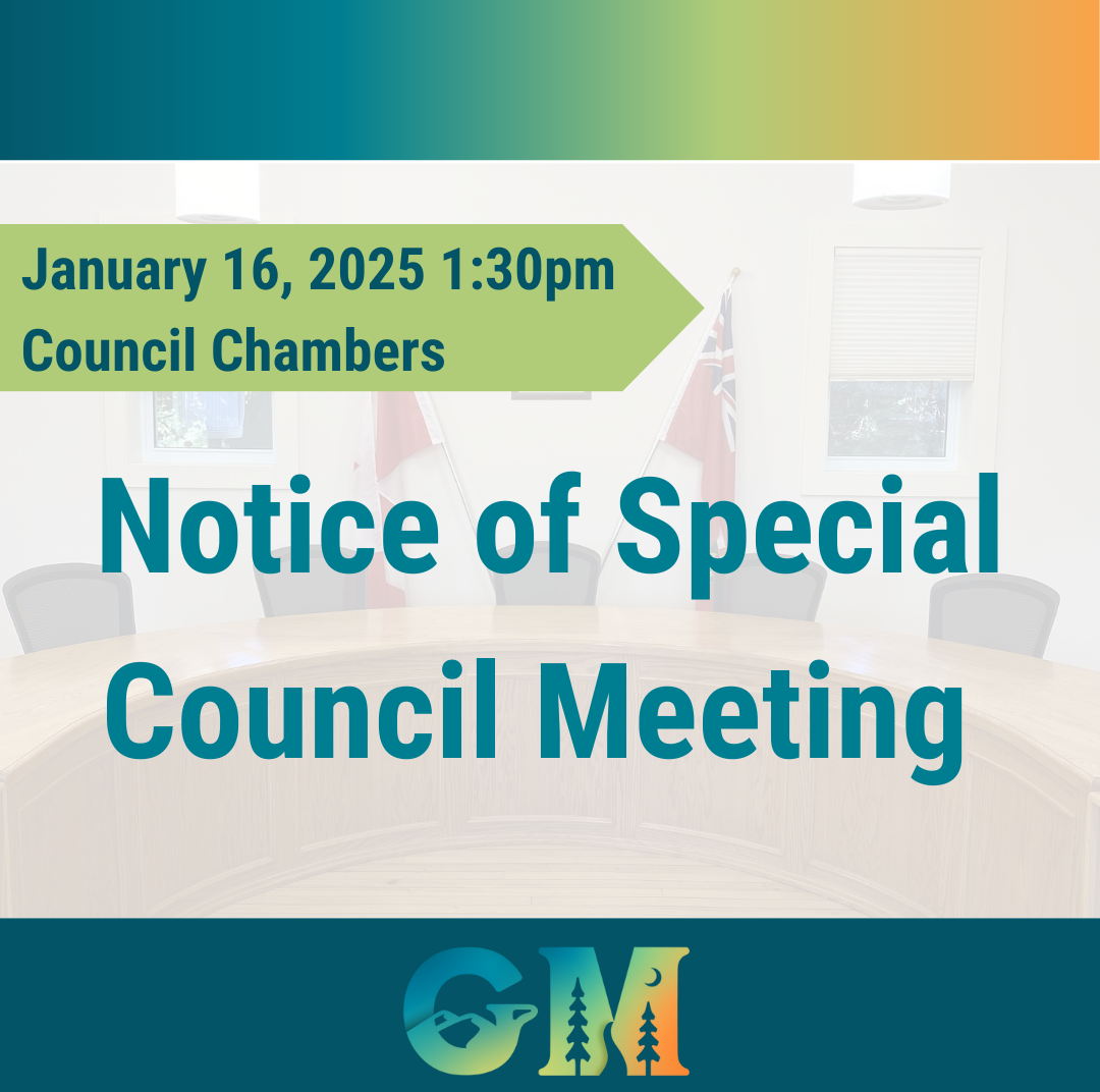 notice of special council meeting January 16, 2025