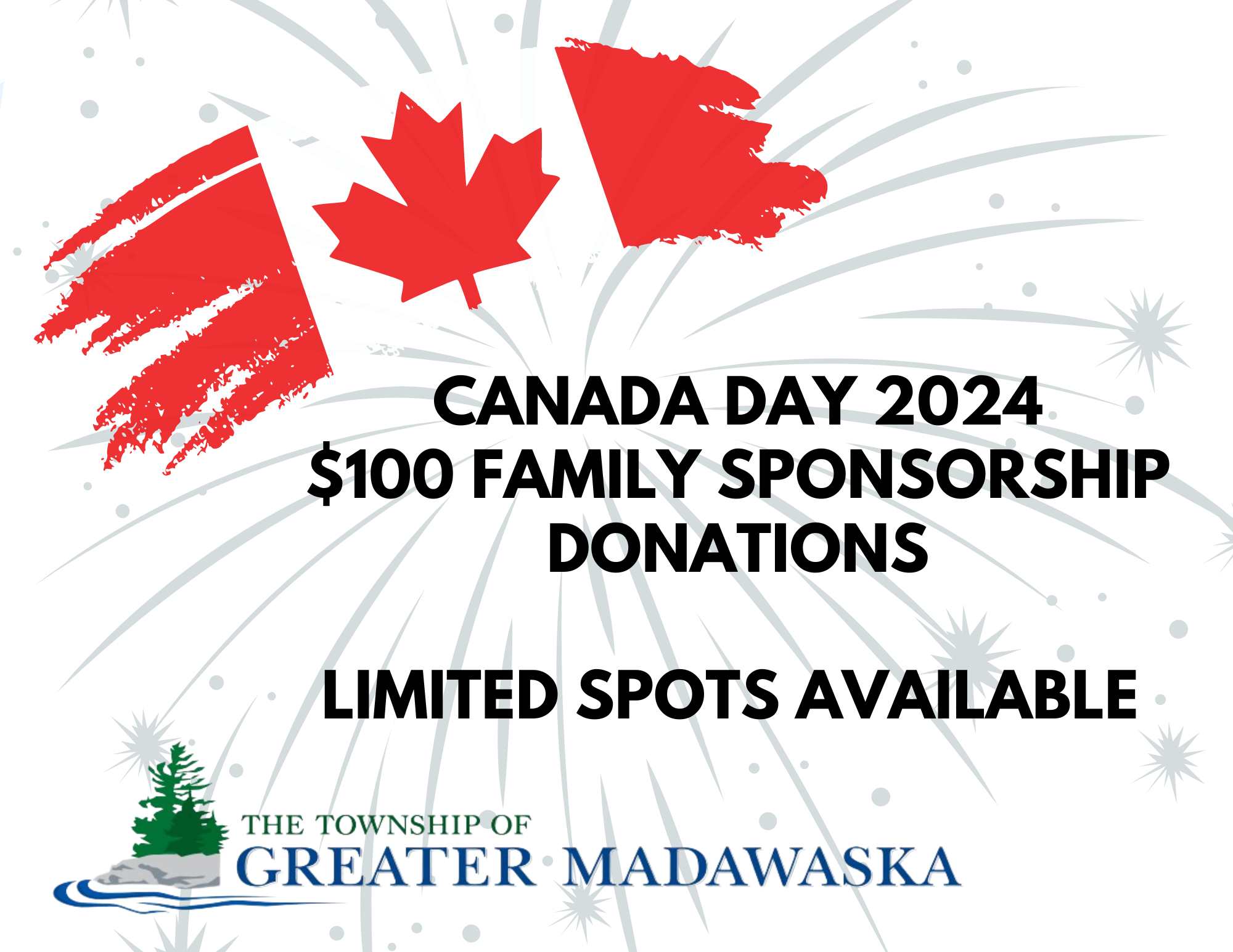 Poster Calling for Family Sponsorships for Canada Day